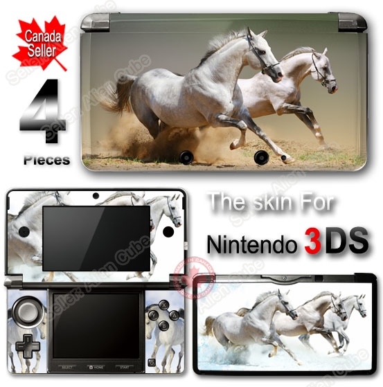 Horse White Wild Arts SKIN VINYL STICKER DECAL COVER for Nintendo 3DS