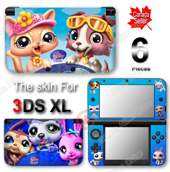 Littlest Pet Shop Skin Vinyl Sticker Decal Cover 2 for Nintendo 3DS XL