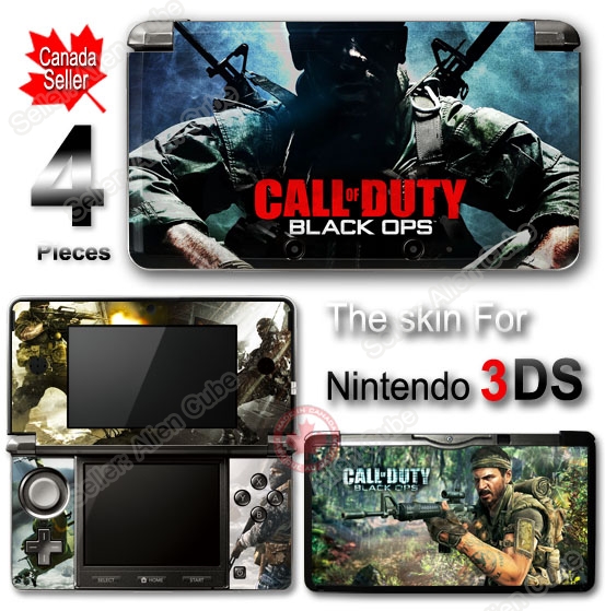 Black Ops Vinyl Decal Sticker Cover Skin Protector for Nintendo 3DS