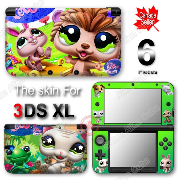 Littlest Pet Shop Skin Vinyl Sticker Decal Cover for Nintendo 3DS XL